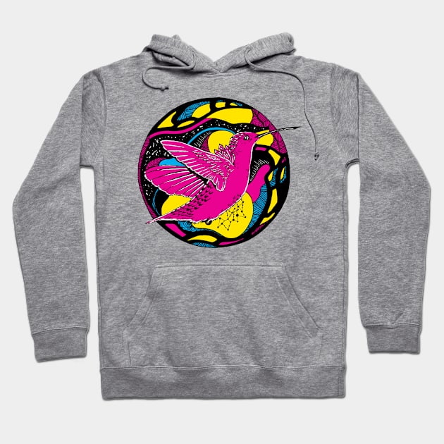 CMYK Circle of The Hummingbird Hoodie by kenallouis